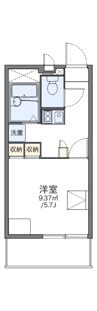 レオパレス月隈南 203号室 間取り