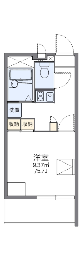 レオパレス月隈南 301号室 間取り