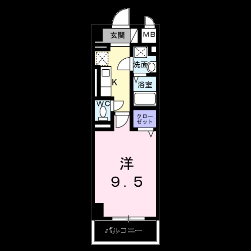 グランド　ライン 602号室 間取り