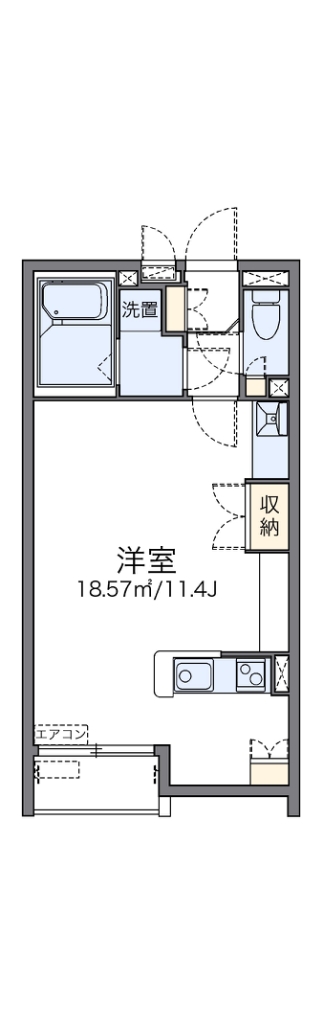 レオネクスト堀内Ⅲ 202号室 間取り