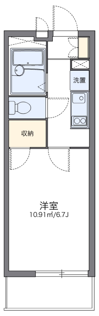 レオパレスシャトレ香椎 201号室 間取り