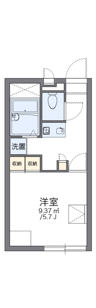 レオパレスアリエス 間取り図