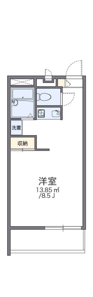 レオパレス八田 301号室 間取り