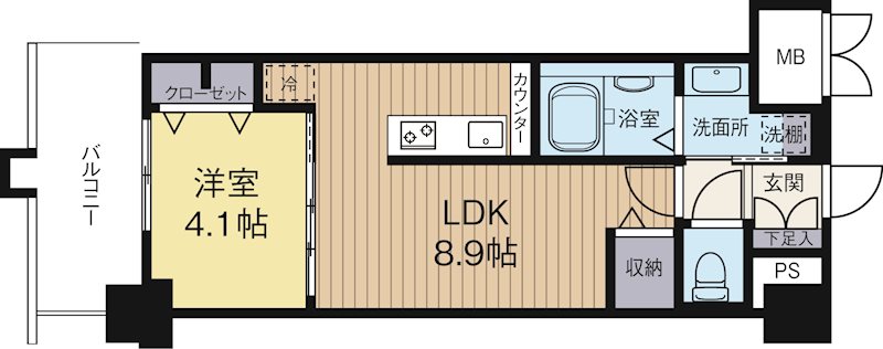 エルグランド吉塚 1005号室 間取り