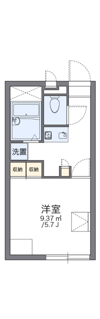 レオパレス空港西 108号室 間取り