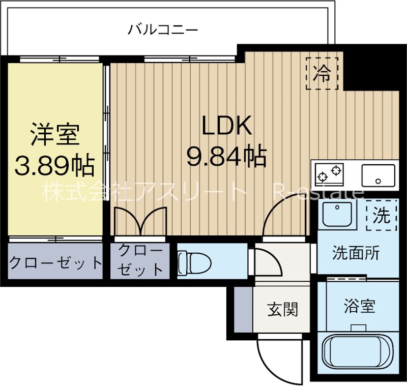 グランパーク県庁前 203号室 間取り