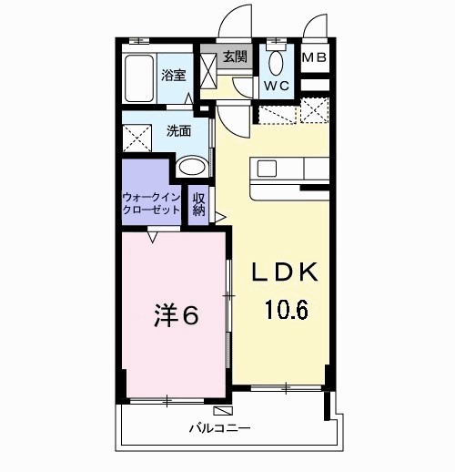 スカイシャトレ空港南 911号室 間取り