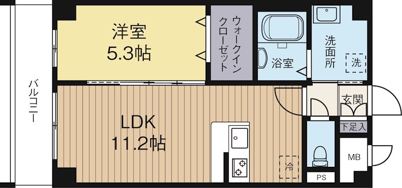 フローラル筥松 302号室 間取り