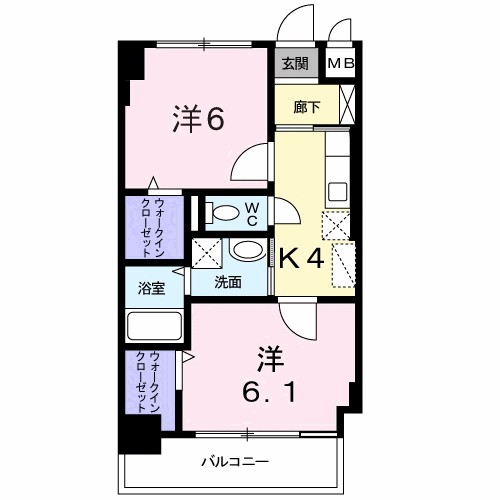 スカイシャトレ空港南 109号室 間取り