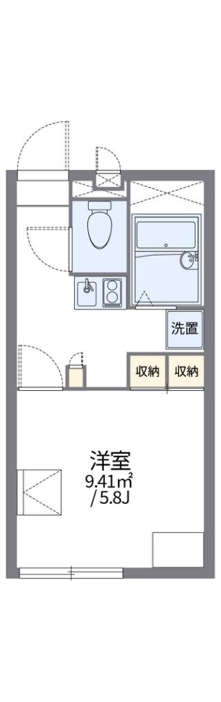 レオパレス水晶館Ⅰ 204号室 間取り