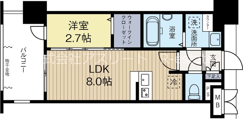 グランフォーレ千早プレミア 1415号室 間取り