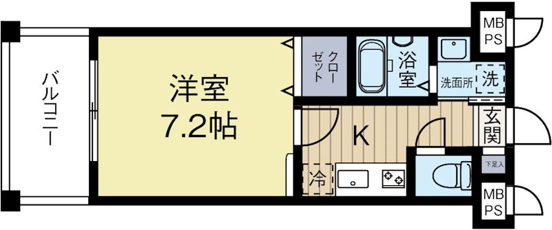 レジディア博多2 311号室 間取り