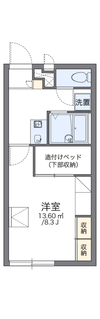 レオパレスメイプル舞松原 間取り図