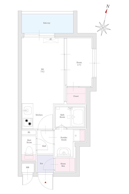 リアンレガーロ雑餉隈駅Ⅱ 501号室 間取り