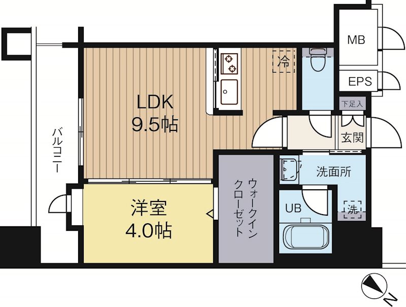 エンクレストベイサイド通り 412号室 間取り