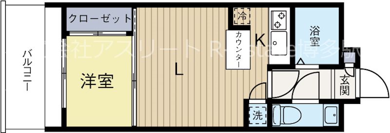 エステートモア天神サクセス 513号室 間取り