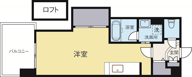 アクタス天神セントラルタワー2 802号室 間取り