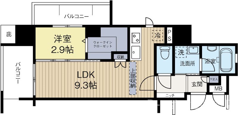 アクタス薬院グランプレイス 1101号室 間取り