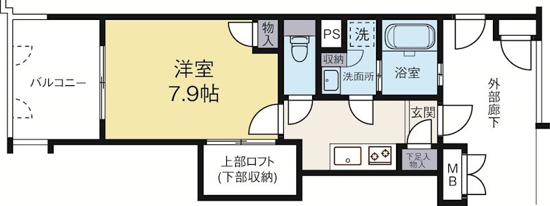 アクタス博多Vタワー 1202号室 間取り