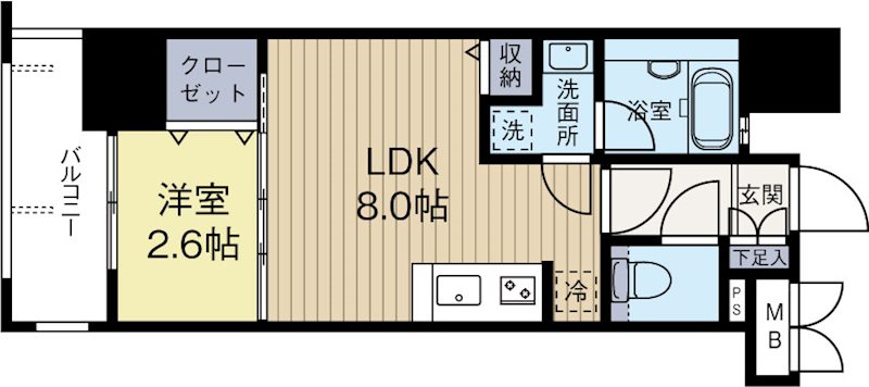 アクタス薬院テラス 1003号室 間取り