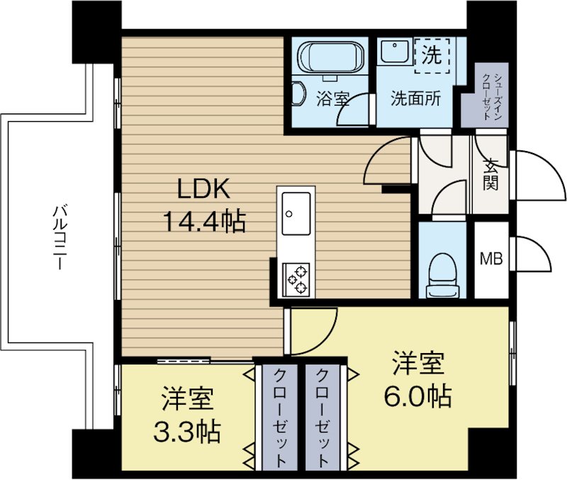 モダンパラッツォ博多デュオグランデイースト 1201号室 間取り