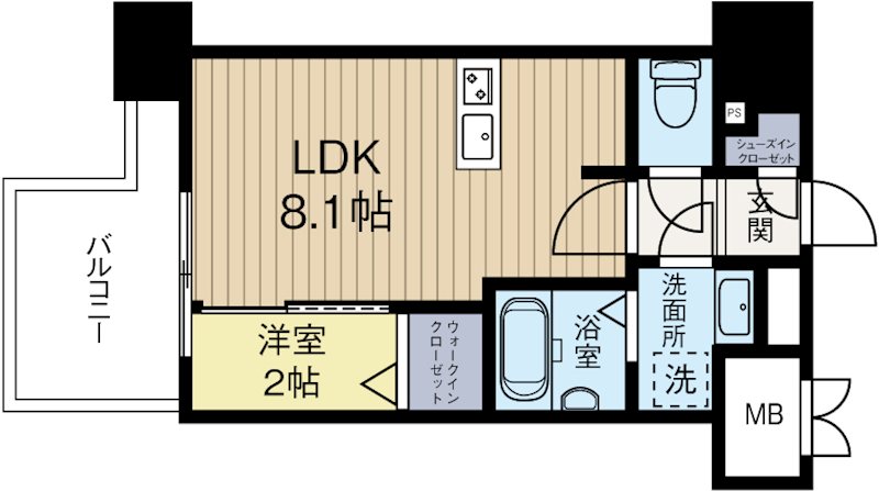 モダンパラッツォ博多デュオグランデイースト 402号室 間取り