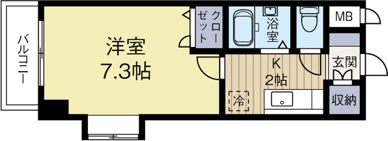 シャンテ吉塚 205号室 間取り