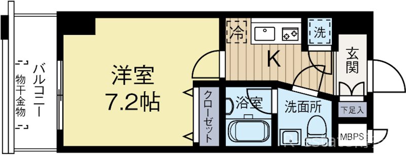 ピュアドームエクサイト博多アネックス 1403号室 間取り