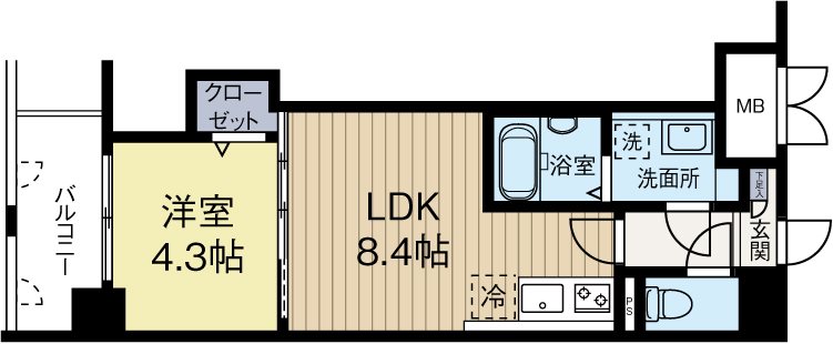 エルヴィータ駅南 302号室 間取り