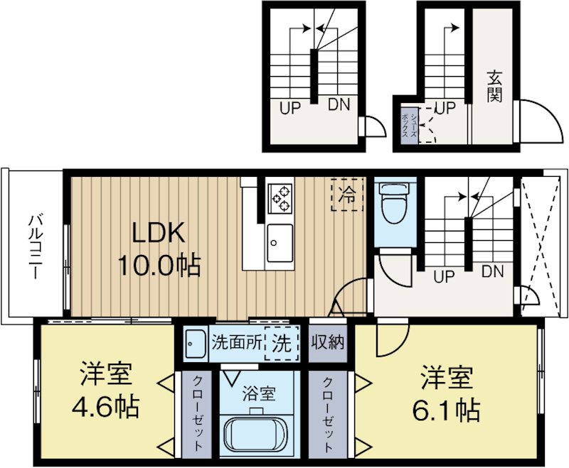 ボワールアビオン博多A棟 307号室 間取り