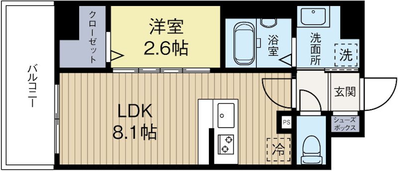 MAHORA天神 302号室 間取り