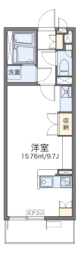 レオネクストラシュレ　博多Ⅰ 104号室 間取り