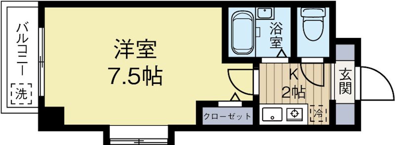 セントラルスクエア渡辺通 601号室 間取り
