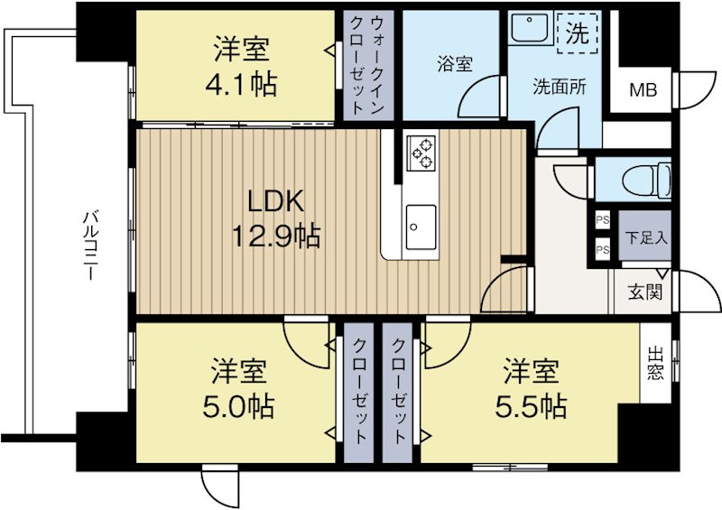 CINQ　IWASE　BLD 1307号室 間取り