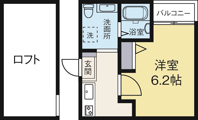 アプリコット 205号室 間取り