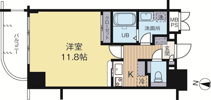 サヴォイテンジンクォーター 510号室 間取り