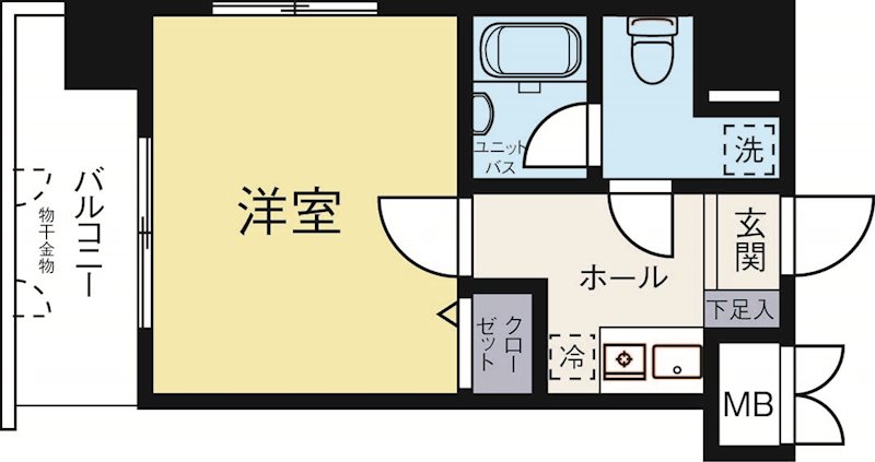 ラフォーレ博多 801号室 間取り