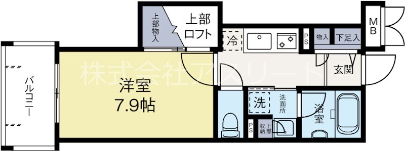 アクタス天神パークシティ 802号室 間取り