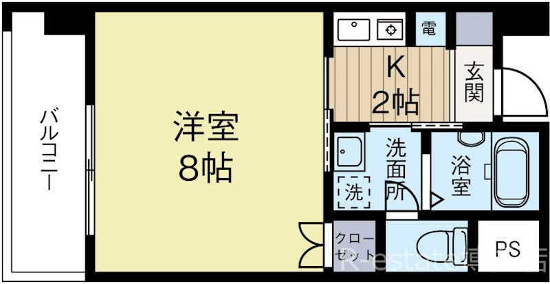 エミリエ大濠 702号室 間取り
