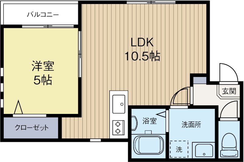 プルデント美野島 301号室 間取り