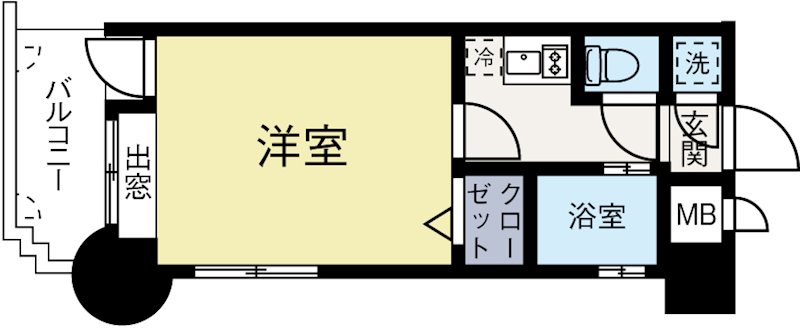 エステートモア天神デュオ 601号室 間取り
