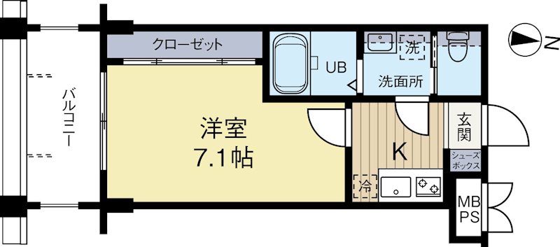 サヴォイテンジンクォーター 604号室 間取り