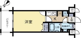 エンクレスト天神3 502号室 間取り