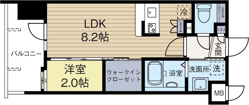 グランフォーレ大名プレミア 607号室 間取り