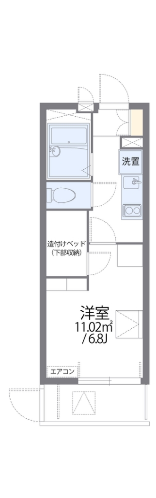 レオパレス和白駅前 106号室 間取り