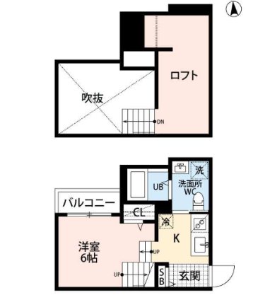フェリス名島 102号室 間取り