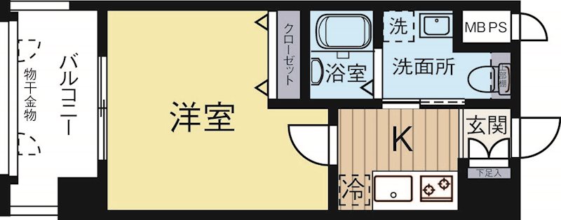 ピュアドームティアラ大手門 506号室 間取り