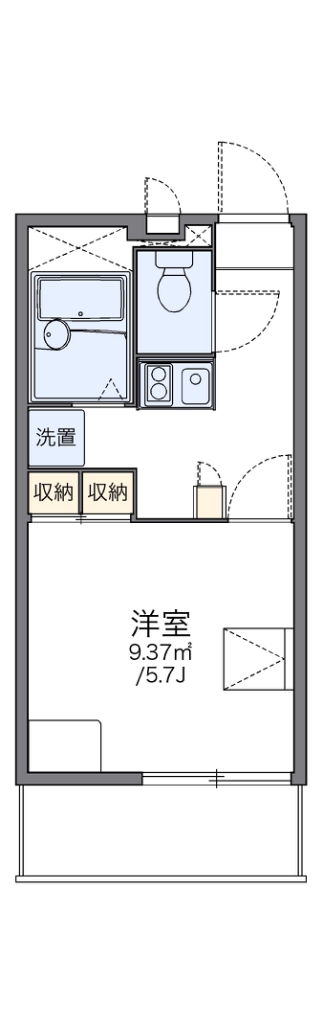 レオパレス月隈南 207号室 間取り