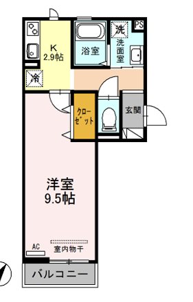 CASA白金 103号室 間取り
