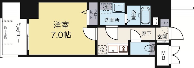 エステムプラザ博多駅南 304号室 間取り